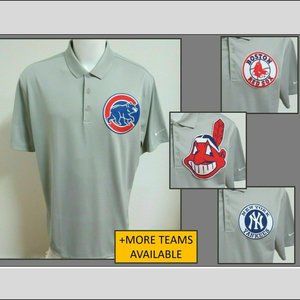 Sz L-XL Gray Nike Dri-Fit Men's db #16K Polo Shirt
